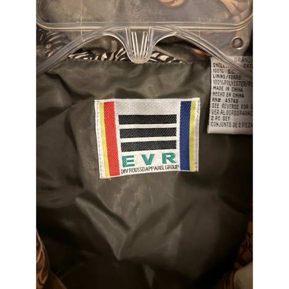 EVR Silk Zebra Baroque Print Bomber Jacket Women's Large vntage‎ L - Picture 3 of 7